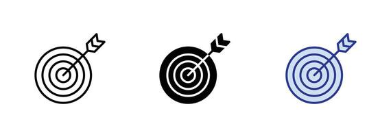 Target symbol. Goal icon design. Target goal with arrow isolated on white background vector