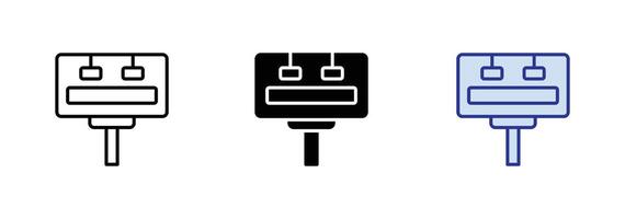 Advertising billboard icon in unique design. billboard glyph icon vector