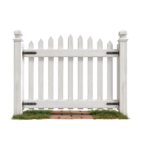A white picket fence with a wooden base png