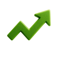 Green Arrow Pointing Upward on a Textured Background png