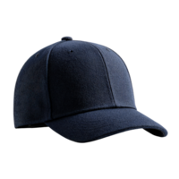 Classic Navy Blue Baseball Cap with Curved Brim and Adjustable Strap png