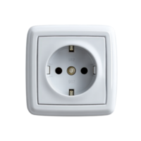 White Electrical Wall Socket Suitable for Standard Home Use png