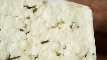Fresh cheese made with herbs for a delightful snack video