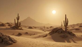 Sunburst and Shadowplay in the Desert photo