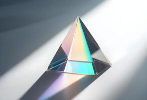 Prism Crystal Close Ups and Light Refraction photo