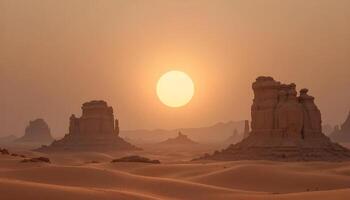 Desertcore Sunburst Shadowplay with Warm Earth Tones photo