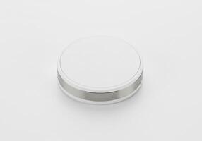 A white button on a white surface photo