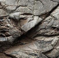 Cracked Natural Rock Surface Texture Close-Up photo