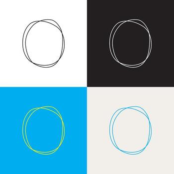 Hand drawn circle line sketch set. circular scribble doodle round circles for message note mark design element. Pencil or pen graffiti bubble or ball draft illustration vector