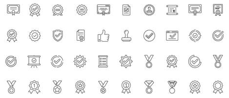 Achievement and Rewards line art Icon vector