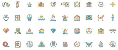 Emergency icons for safety and health vector