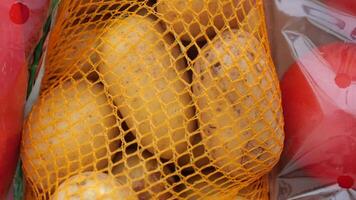 Fresh produce selection at the market video
