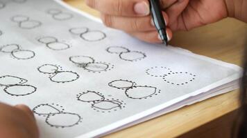 Engaging in an art practice with drawing exercises video