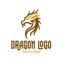 Majestic Golden Sea Dragon Logo for Royal Branding and Fantasy Identity vector