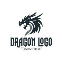 Strong Iron Dragon Logo in Metallic Tones for Professional Branding and Fantasy Identity vector