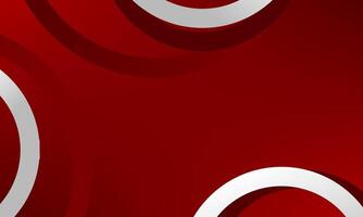 Aesthetic modern abstract background with overlapping silver and red circular elements vector
