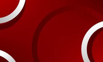 Modern aesthetic abstract background with metallic silver circular design on red gradient backdrop vector