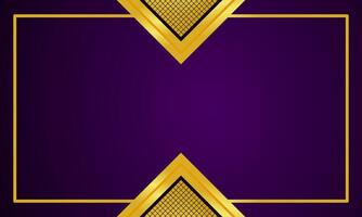 Purple and gold decorative frame design vector