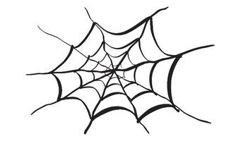 Spider web black color object happy halloween day 31 st october month happy halloween day spider web fear creepy fear banner drawing graphic happy halloween spooky ghost autumn pattern trick or treat vector