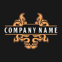 Retro Golden Decoration Royal Border Badge Emblem Labels Logo Design vector
