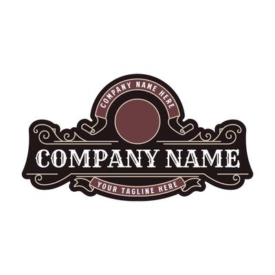 Circular Vintage Retro Golden Royal Frame Border Badge Emblem Labels Logo