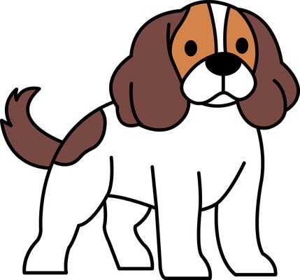 isolate icon of a Cavalier King Charles Spaniel dog