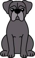 isolate icon of a Bulldog vector