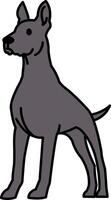 isolate illustration icon of a Great Dane vector