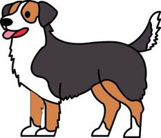 isolate illustration icon of a Australian Shepherd vector