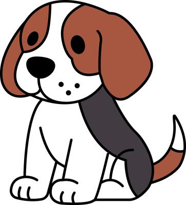 isolate illustration icon of a Beagle dog