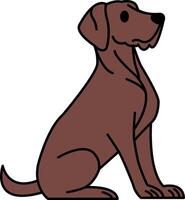 illustration icon of a Labrador Retriever vector