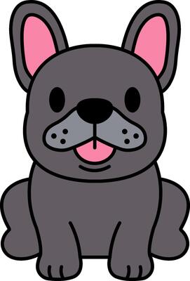 isolate icon of a French Bulldog