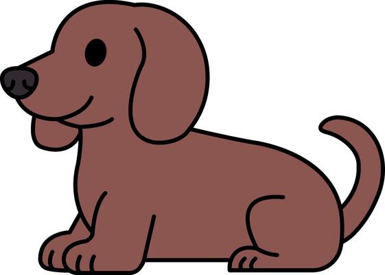 isolate icon of a Dachshund dog