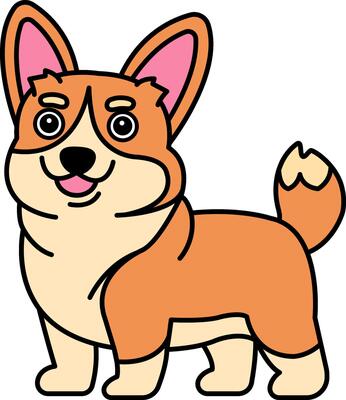 isolate icon of a Corgi