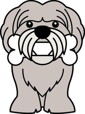 isolate icon of a Shih Tzu dog