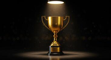 A Trophy for First Place in a Championship. photo