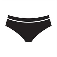 Simple black briefs with white trim for everyday comfort vector