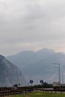 Autobahn A22, E45 in the Alpine mountains Italy Austria at the Brenner Pass. photo