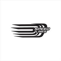 Dynamic speed lines graphic with bold text for automotive enthusiasts vector