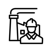 factory worker outline icon design good for web or mobile app vector