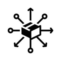 distribution symbol solid icon design good for web or mobile app vector