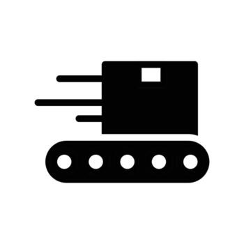 assembly line solid icon design good for web or mobile app vector