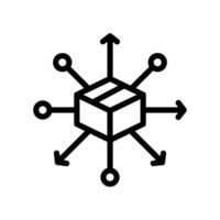 distribution outline icon design good for web or mobile app vector