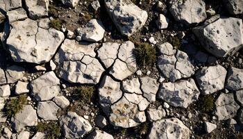 Fossil Lichen on Cracked Mountain photo