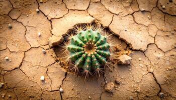 Broken Cactus Tip on Dry photo