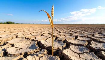 Wilted Crop in Dry Field photo