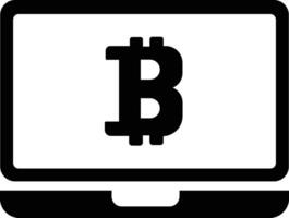 Bitcoin and Cryptocurrency Technology on Laptop, Securing the Future of Digital Finance, Illustration vector