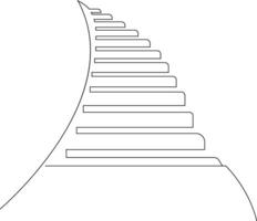 Single line Business Success Steps Outline Design Concept, Illustration vector