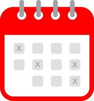 Calendar date icon flat design. Meeting schedule vector
