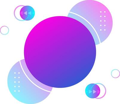 Colorful geometric abstract fluid shape. Modern abstract banner design ini circle fluid form vector